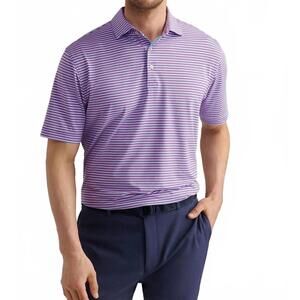NEW PETER MILLAR men's lenway performance polo top in rosewood